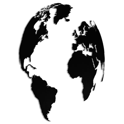 Planet Earth - Metal World Map
