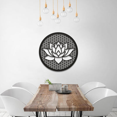 Lotus Flower of Life - Metal Wall Art - Roamforge Metal Wall Art Decor Interior Decoration